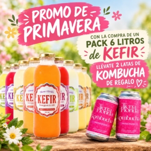PROMO DE PRIMAVERA - PACK 6 KEFIR 910cc + 2 LATAS KOMBUCHA 375cc